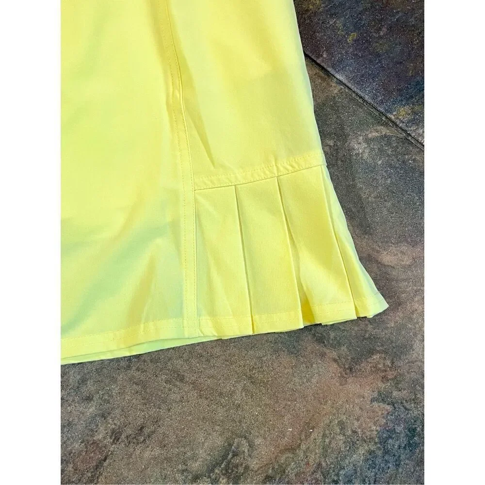 Chico’s Zenergy Women’s Yellow Pleated Skort Size 0